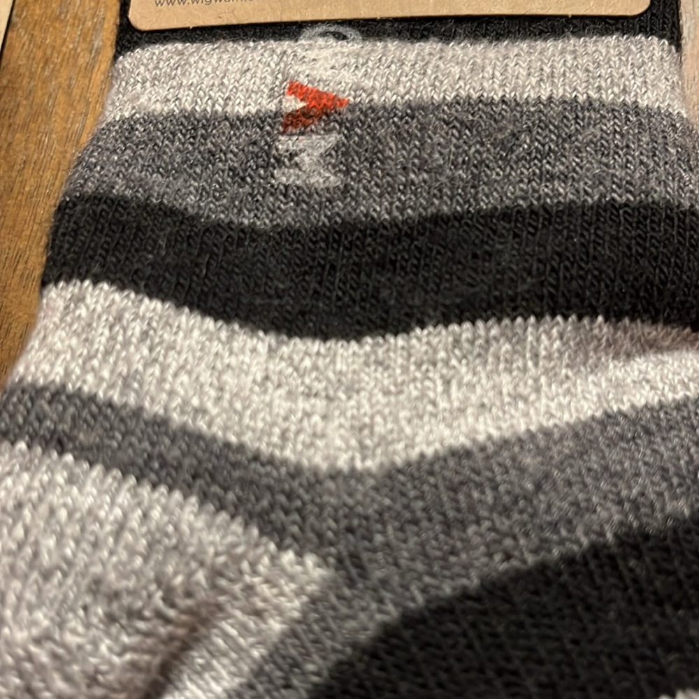New Wigwam socks 2 pairs -stripes - black navy Large - Picture 5 of 6
